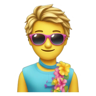 2 teenie unternehmer mit sonnenbrille am strand sticker