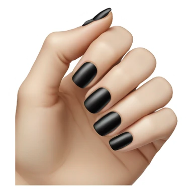  black nails sticker