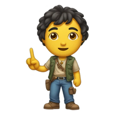 Kobeni Holding peace sign sticker