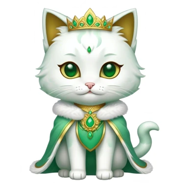 Kitty wearing jade princess apparel  sticker