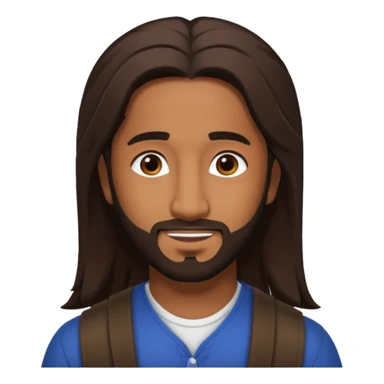 Omarion with long dark brown hair sticker