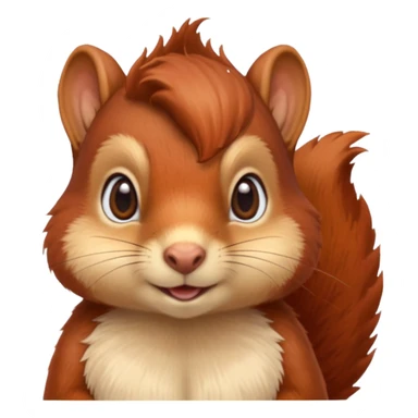 emoji  Realistic red Mama squirrel sticker