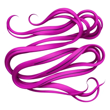 pink hair extension with black horizontal stripes sticker