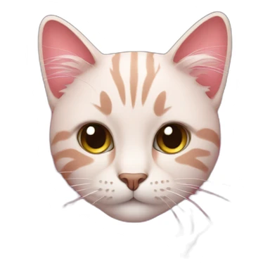 Cat with pink wool sticker