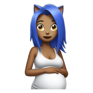 pregnant sonic sticker