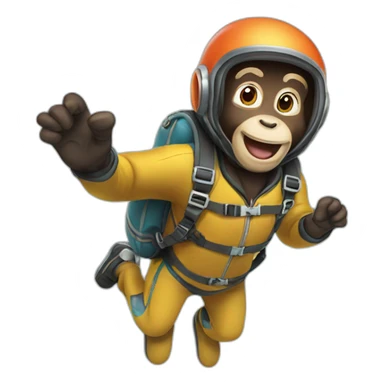 Money-Mongkey-Skydiving sticker