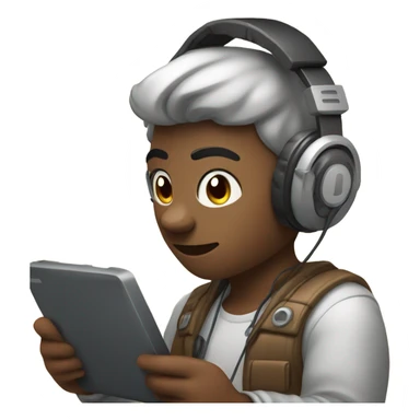 gamer with headphones  sticker