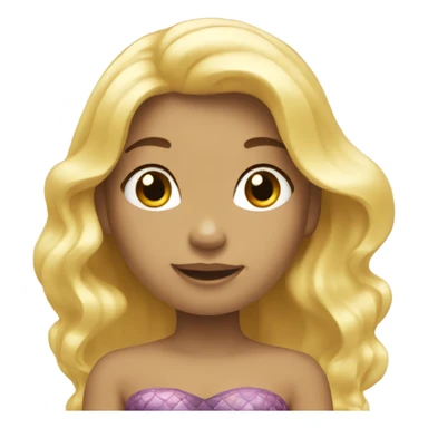 little mermaid with blond hair sticker