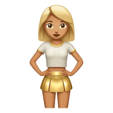 miu miu gold skirt mini realistic sticker