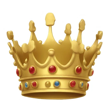 a big golden crown for an emperor  sticker