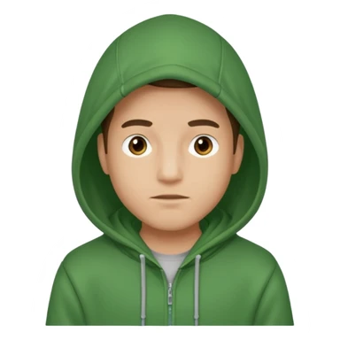 man with green hoodie sticker