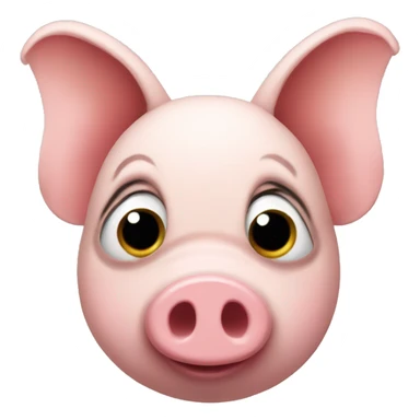 Pig ping butterfly  sticker