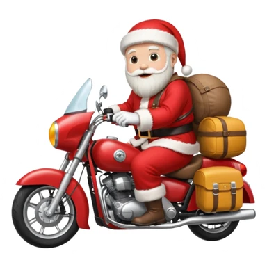 Santa on a motorcycle sticker