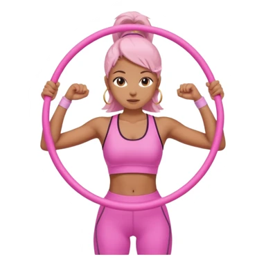infinity hoop workout pink sticker