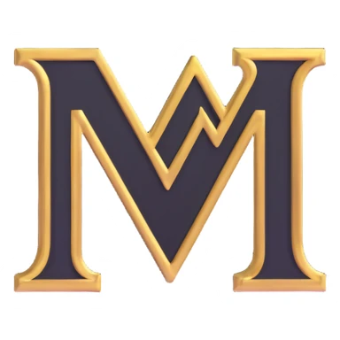 letters BLK with gold outline sticker