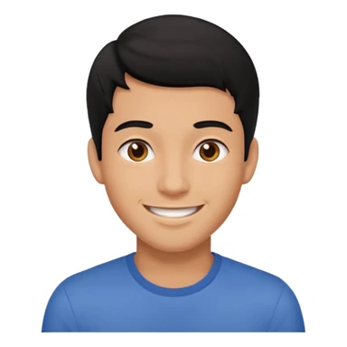 young man adult, black hair, brown skin sticker