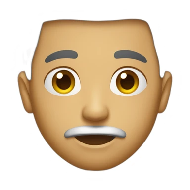 Raised eyebrows closed mouth emoji sticker