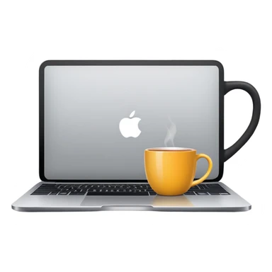 Apple laptop with tea sticker