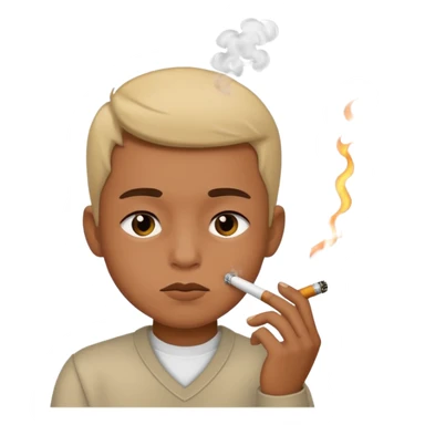 Boy smoking sticker
