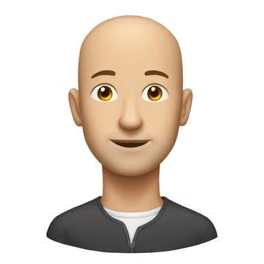 Tall slim bald man sticker