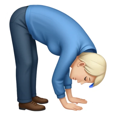 Person bowing sticker