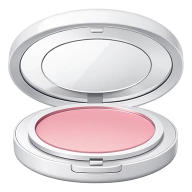 empty makeup compact icon, open to show it's finished sticker