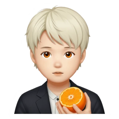 Yoongi con furia y una mandarina sticker