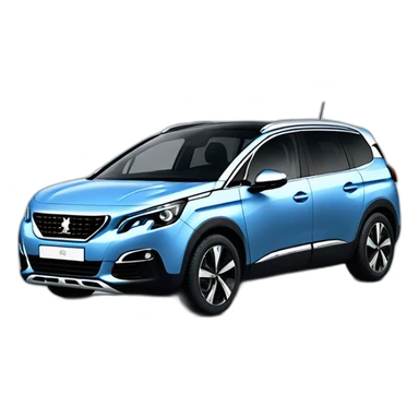 Blue Peugeot 5008 sticker