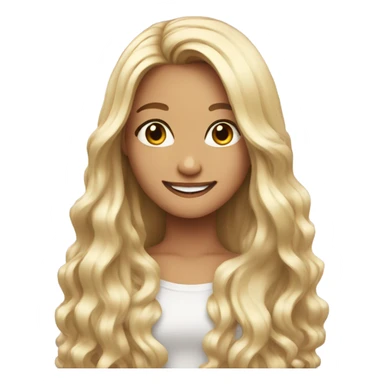 beautiful girls with long hair smiling sticker