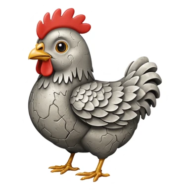 stone metal chicken sticker
