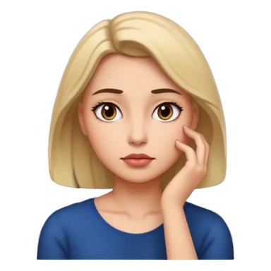 a woman with a pensive expression in a night scene sticker