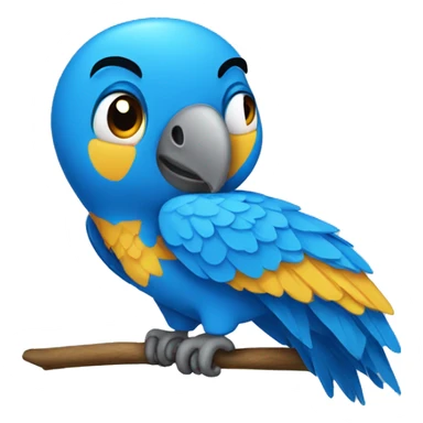 Blue parrot  sticker