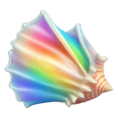 Sparkling rainbow conch sticker
