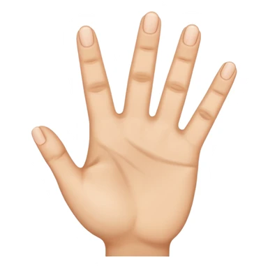 Hand showing 4 fingers sticker