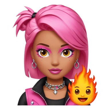 lave en punk barbie emoji sticker