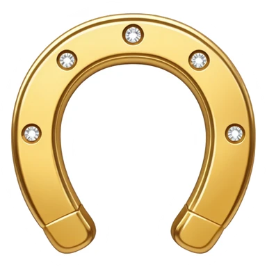 horseshoe made out of gold sticker