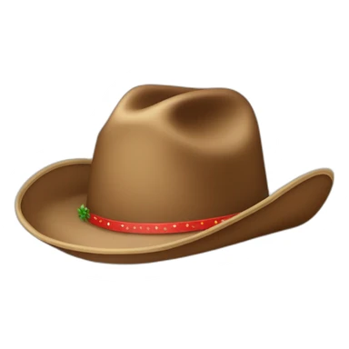Christmas themed cowboy hat sticker