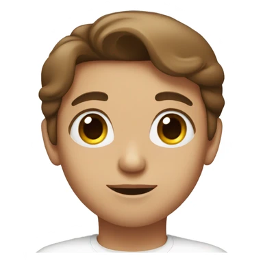 rolls his eyes girl with brown hair sticker