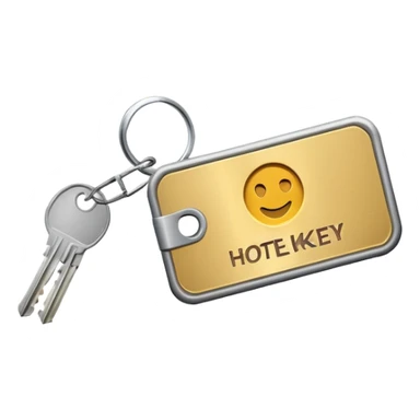 hotel room key with tag sticker