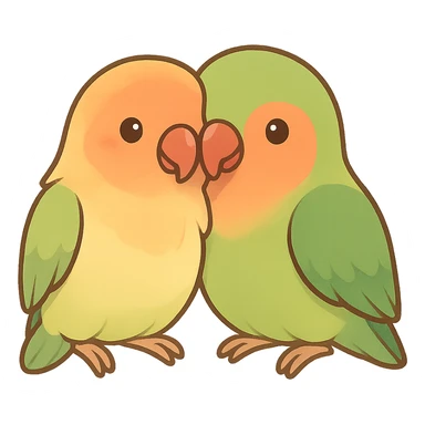 cute pair of lovebirds  sticker