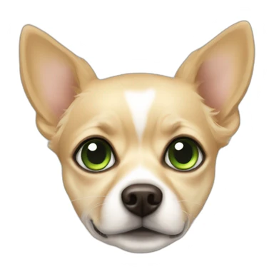 Blonde chiwawa with Green eye sticker