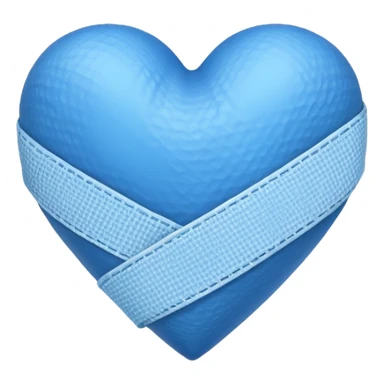 Corazon azul con tirita sticker