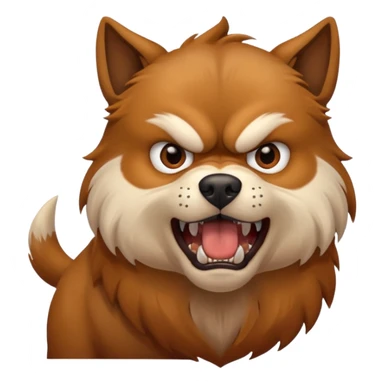 Aggressive dog sticker