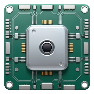 ultra realistic processor with small stamp drone sticker