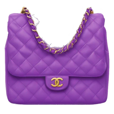 Chanel bag purple sticker