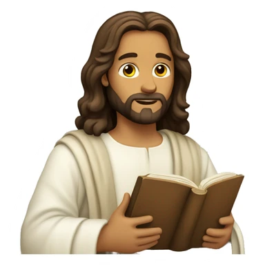 Jesus Christ holding bible  sticker
