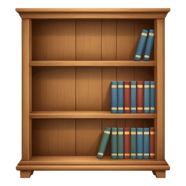 a single-tier bookshelf without books sticker