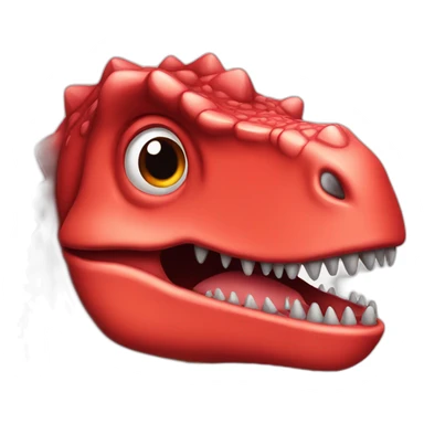 dinosaur red with big head sticker