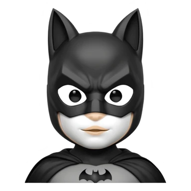 batman black and white kitty sticker