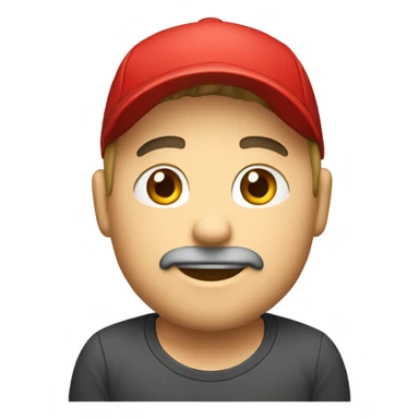 Can you make me a chubby man with a short blonde beard and a red cap? sticker